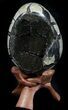 Septarian Dragon Egg Geode - Crystal Filled #37358-1